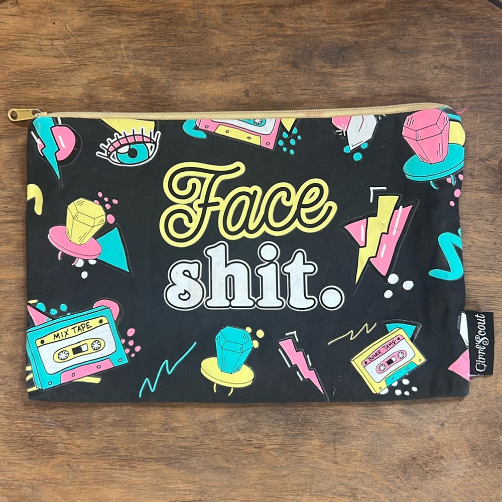 Girrlscout face shit makeup bag 90’s baby y2k edition